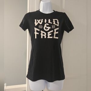 Wild Outdoors Club Womens Black Cotton Tee Size M